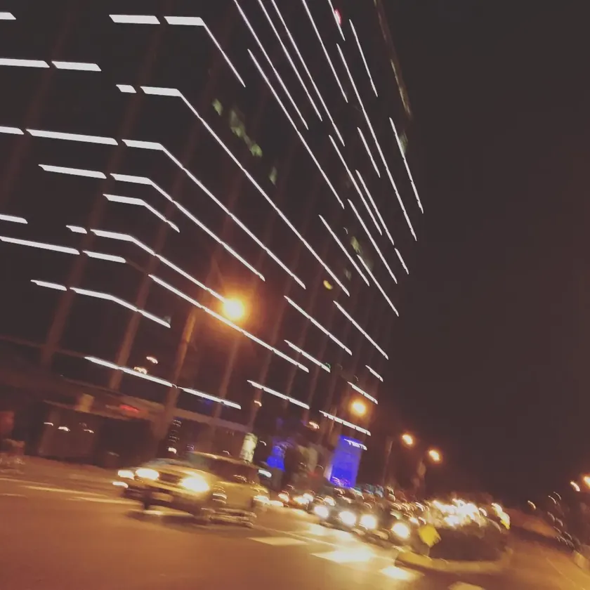 Los Angeles traffic at night