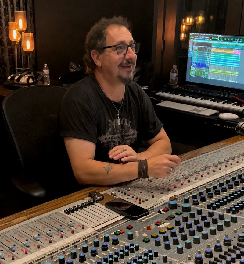 Rocco Guarino at the mixing console, Sienna Studios, Nashville